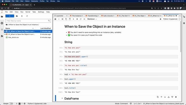 Python | When to save the object in an instance? смотреть онлайн