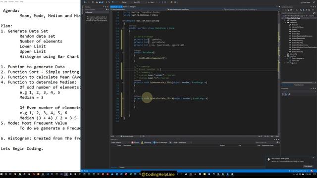 C# Basic Statistics Mean Mode Median and Histogram смотреть онлайн