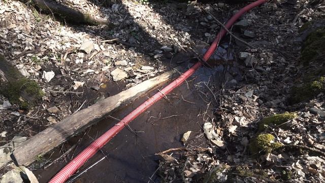 RAM PUMP - getting hydram to work after winter break - CHECKING intake + delivery pipe смотреть онлайн