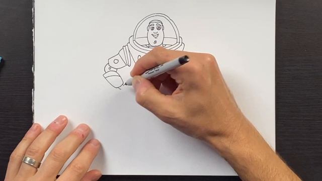 How to Draw BUZZ LIGHTYEAR Toy Story - Cute Easy Steps Learn смотреть онлайн
