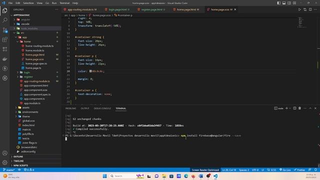 Crud IONIC Maquetando el Home y registrandonos en Firebase смотреть онлайн