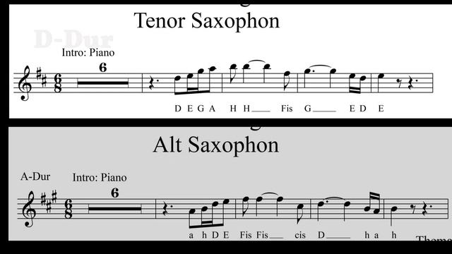 *Blues Boogie For Saxes* Tenor Sax Solo AltoSax Backingtrack/Playalong Noten Sheet Music