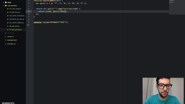 DNA Pairing -- JavaScript -- Free Code Camp смотреть онлайн