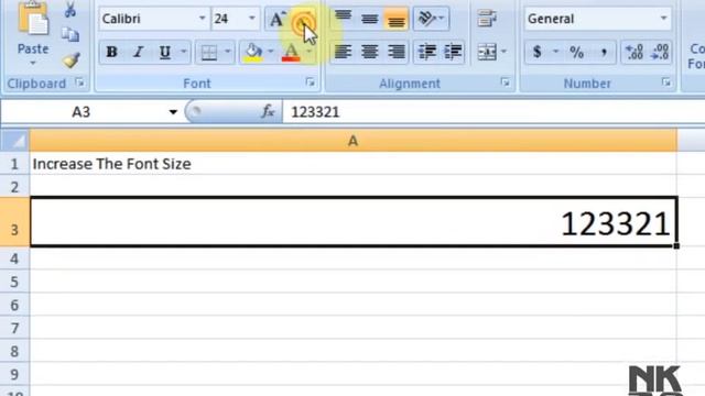 Lesson # 6 Increase or Decrease Font Size Microsoft Office Excel 2007 Tutorial смотреть онлайн