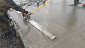 Виброрейка плавающая Masalta в работе ч.1