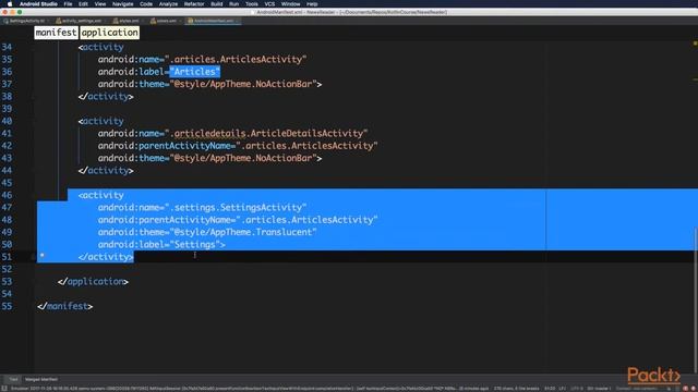 Kotlin in Practice: Settings Activity | packtpub.com смотреть онлайн