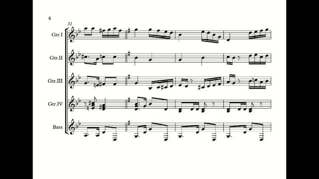 Por una Cabeza for Guitar Ensemble (Music Score) смотреть онлайн