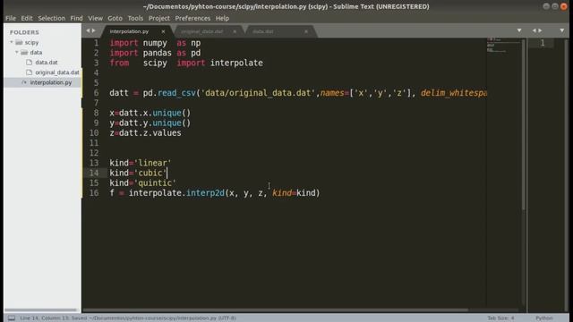 Scipy- Interpolación 2D смотреть онлайн