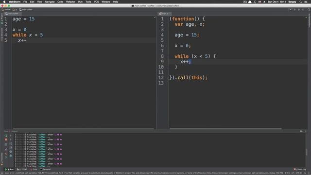 Основы CoffeeScript - #3 - Условные операторы и циклы смотреть онлайн