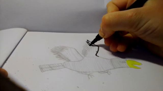 Рисунок вороны / лёгкий видеоурок смотреть онлайн