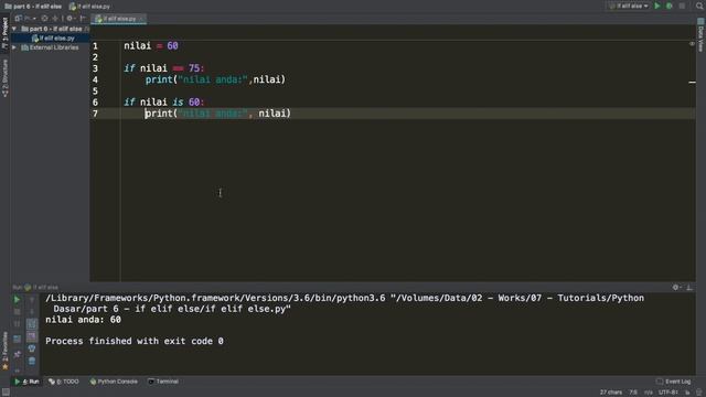 Belajar Python #5a - If Elif Else смотреть онлайн