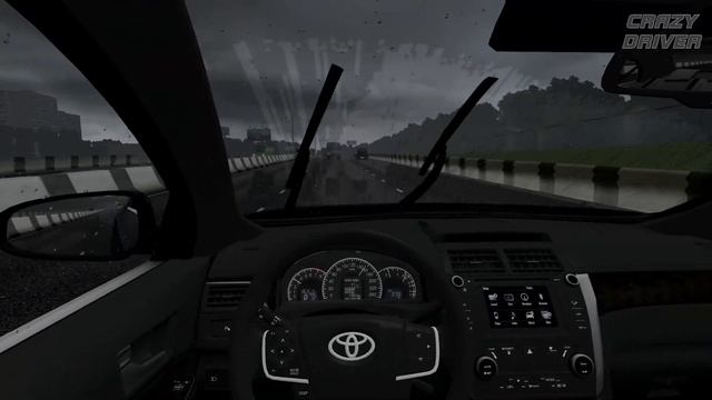 Toyota Camry v50 | DRIVING in the RAIN | City Car Driving смотреть онлайн