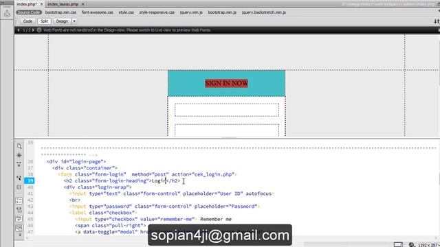 Bootstrap Tutorial pada website PHP || 01. Template login смотреть онлайн