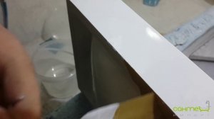 Ремонт сколов на раковине из гелькоута (литого мрамора) (www.santehimport.com)