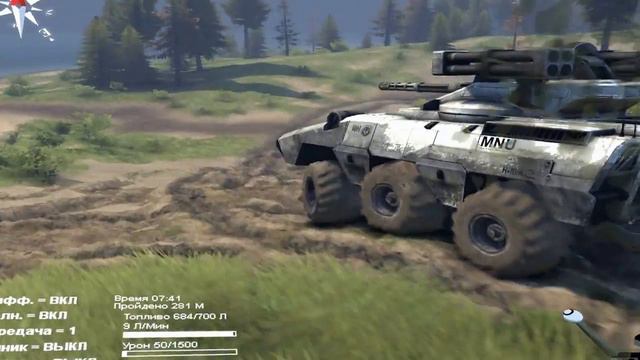 [1 Серия] Spintires 2014. Мод на APC (БТР) смотреть онлайн