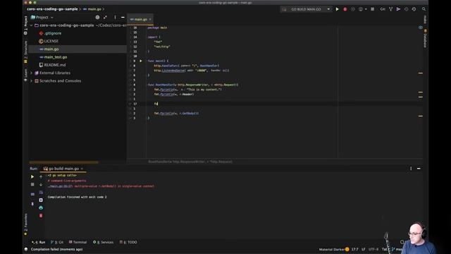 Quick Spot - Setting A Go HTTP Server w/ a Sample Status Code смотреть онлайн