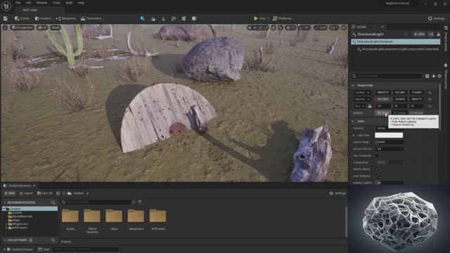 55 Настройка статического и динамического освещения (Static vs. Stationary vs. Movable) в Unreal Eng смотреть онлайн