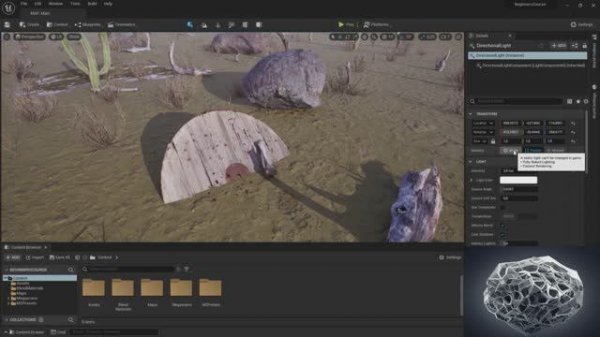 55 Настройка статического и динамического освещения (Static vs. Stationary vs. Movable) в Unreal Eng