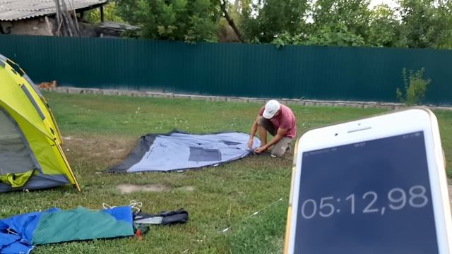 Универсальная 3-местная палатка для туристов и путешественников, двухслойная, быстро устанавливаетс смотреть онлайн