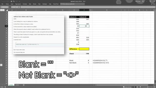 AGGREGATE BLANK CELLS in EXCEL | How to Turn Nothing Into Something | Excel Tips смотреть онлайн