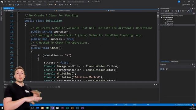 13: Going Over Our First C# Project | C# Calculator | C# Tutorial For Beginners | C Sharp Tutorial смотреть онлайн