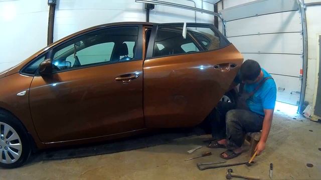 Киа Сид ремонт двери KIA Ceed Auto body repair смотреть онлайн