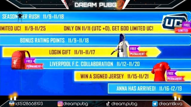 UC БЕСПЛАТНО ВСЕМ В PUBG MOBILE! НОВЫЙ ПЕРСОНАЖ АННА НА ХАЛЯВУ В ПУБГ МОБАЙЛ! ROYALE PASS БЕСПЛАТНО смотреть онлайн