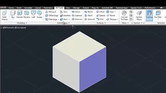 Autocad 3d, offset edge komutu nasıl kullanılır смотреть онлайн