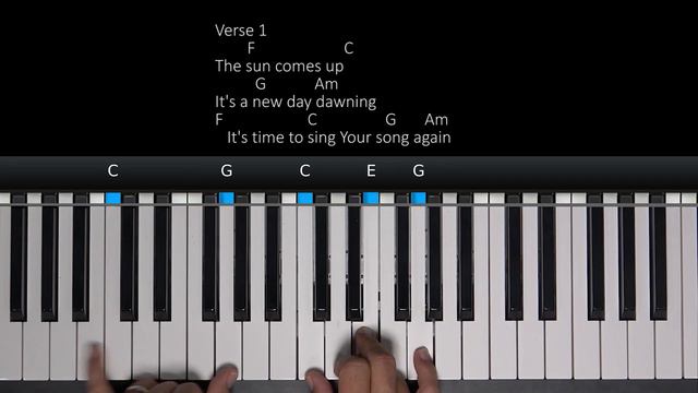 10000 Reasons Piano Tutorial [C] смотреть онлайн