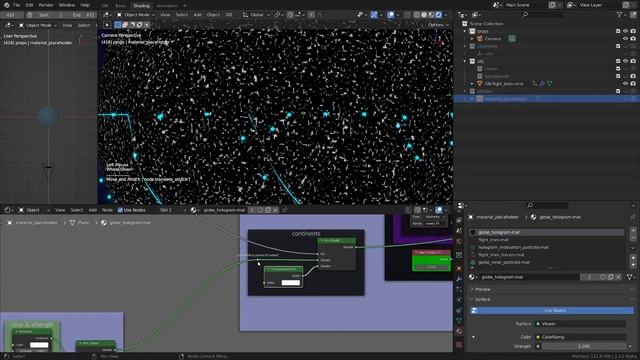 Holographic planet map: Holographic shader & procedural planet | Geometry Nodes Challenge, Part 6/ смотреть онлайн