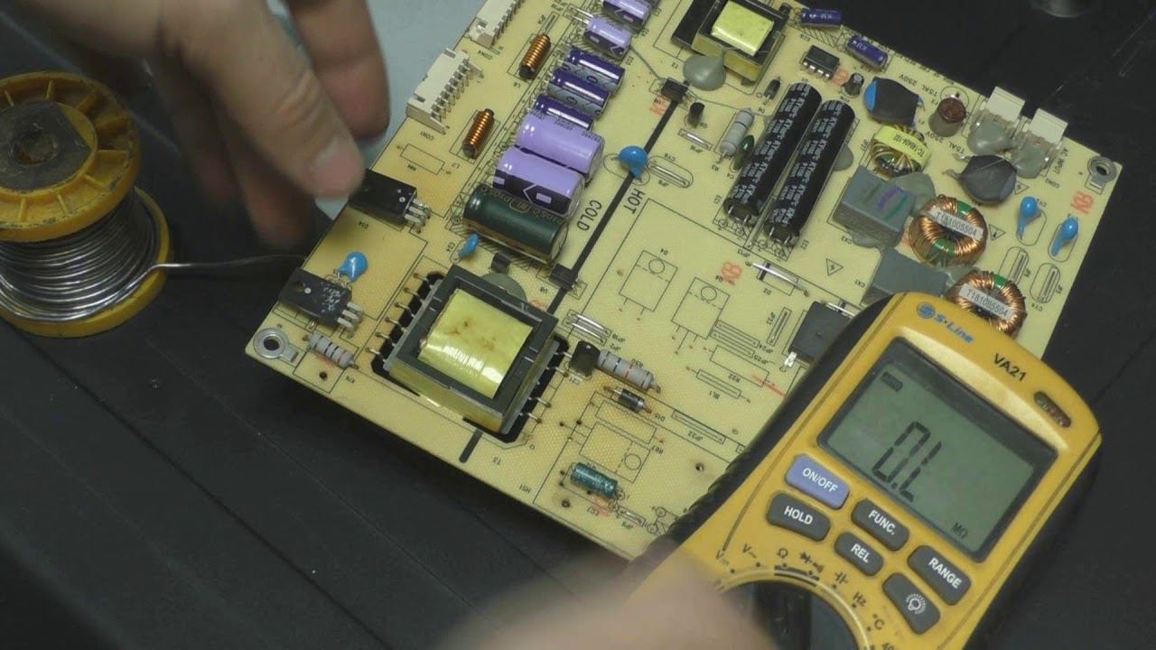 ремонт Mystery MTV-4018LW ремонтировали подсветку, спалили блок питания смотреть онлайн