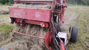 Прессуем сено Пресс пр-145С.