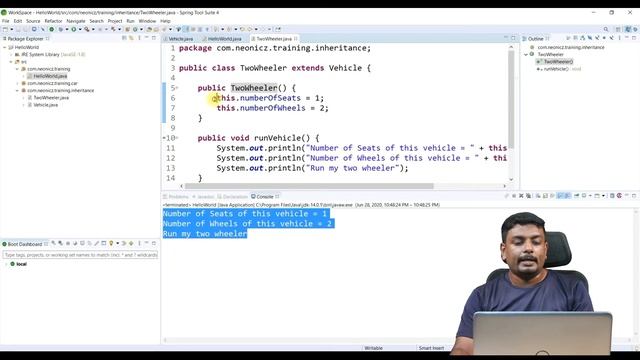 INHERITANCE IN JAVA | Java Tutorial For Beginners | Web Application Development | Session 9 смотреть онлайн