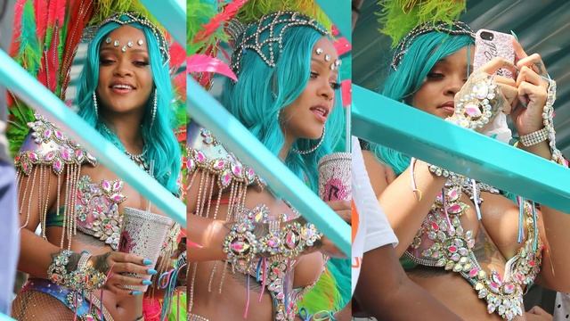 Rihanna Show Off Her Incredible Fat Curves At Barbados Carnival смотреть онлайн