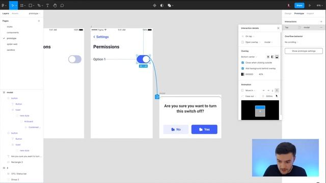 Figma lesson 3 - Prototyping in Figma (Interactive components, overlays & development handover) смотреть онлайн