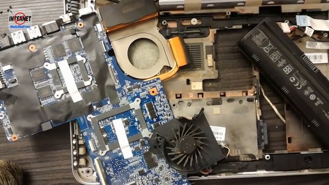 Disassemble HP Pavilion DV6 - CPU Cooler Cleanup смотреть онлайн