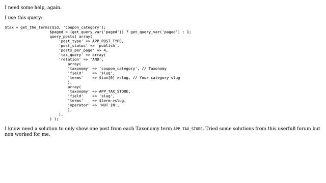 Wordpress: one post per term taxonomy (2 Solutions!!) смотреть онлайн