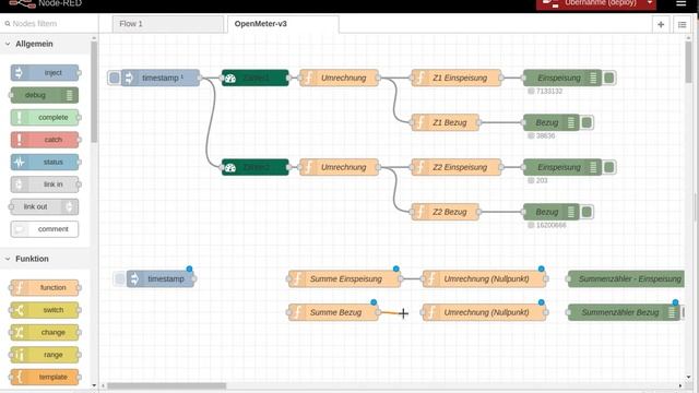Summenzähler innerhalb von NodeRED смотреть онлайн