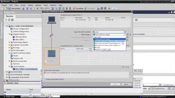 change IP address of Siemens PLC