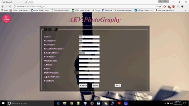 Booking photography Project in Java Mysql смотреть онлайн
