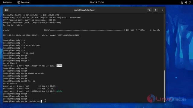 How to install minio on Fedora 34 смотреть онлайн