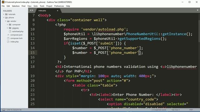International phone numbers validation using libphonenumber for PHP смотреть онлайн