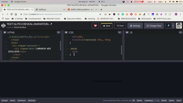 Text Reveal Animation || HTML, CSS & JavaScript || Baffle.js смотреть онлайн