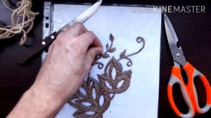 Листочки джутовая филигрань. Простые идеи из джута.