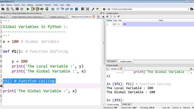 #3 Python Tutorial for Beginners | Global Keyword in Python | Global vs Local Variables in Python смотреть онлайн