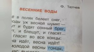 Стихотворение "Весенние воды"?Ф. Тютчев?Литературное чтение 2 класс часть 2