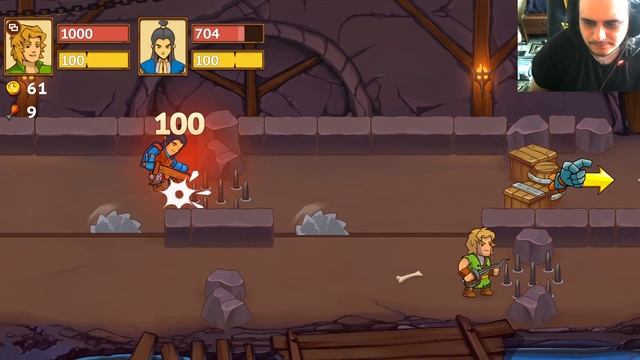 Knights of Braveland #1 ➤ Coop со strizh ➤ Бандиты! смотреть онлайн