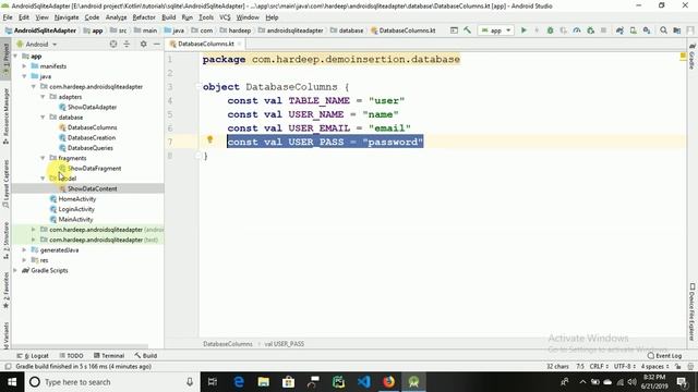 Part-3 - SQLite Database with Recyclerview Adapters - Android Tutorial with (Kotlin) смотреть онлайн