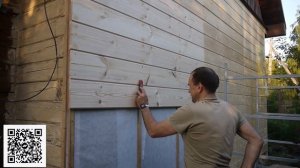 Монтаж имитации бруса на стену