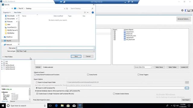 Export tables with MySQL Workbench with INSERT statements - MySQL DBA Tutorial смотреть онлайн